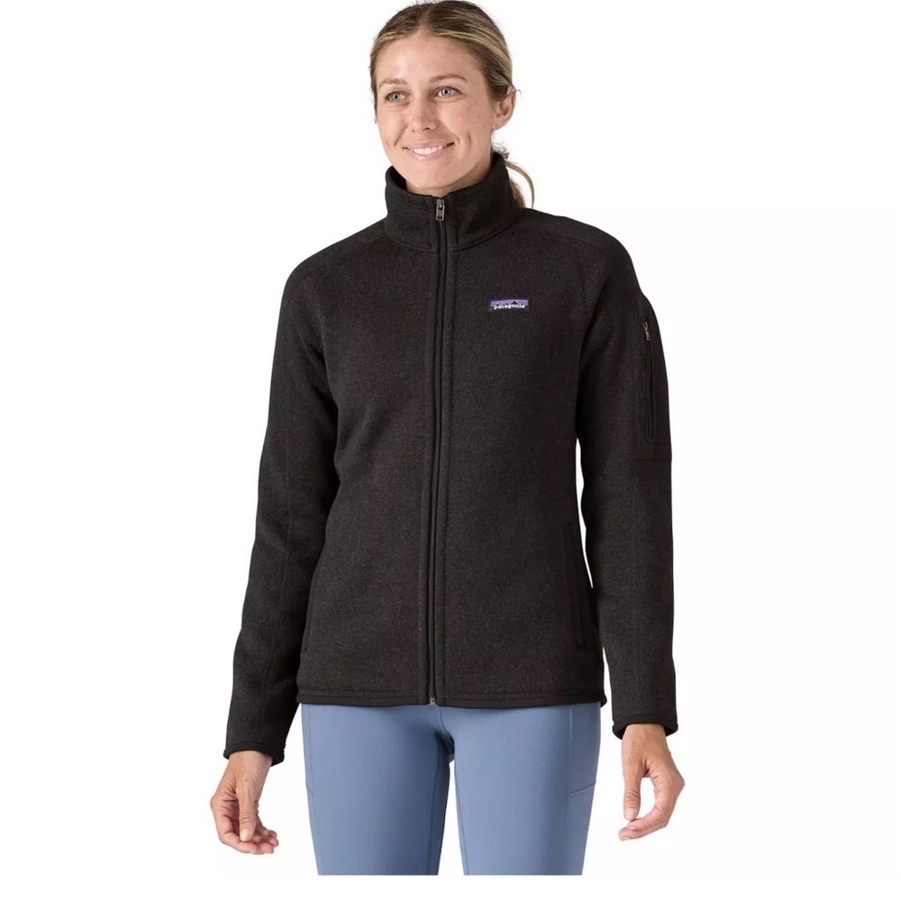 Patagonia Better Sweater Fleece Jacket Full Zip Pocket Outdoor Black Knit Hike S